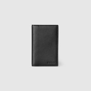 구찌 GG 엠블럼 바이폴드 엠보스 카드케이스 블랙 818953