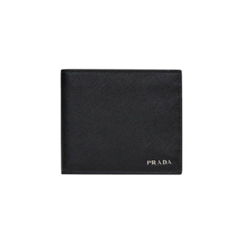 프라다 메탈 로고 사피아노 반지갑