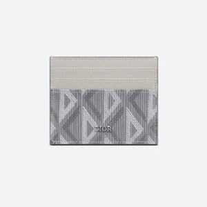 디올 CD 다이아몬드 캔버스 카드지갑 그레이