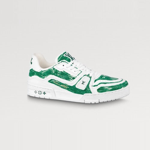 루이비통 LV 채색 트레이너 스니커즈 그린 1ABLWX