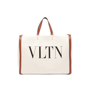 발렌티노 VLTN 캔버스 쇼퍼백 M 브라운