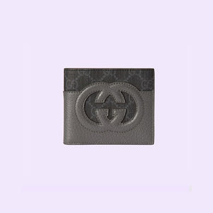 구찌 컷아웃 인터로킹 G 반지갑 블랙/그레이 701420