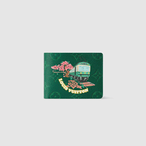 루이비통 컬러 프린트 슬렌더 월릿 그린 M25986