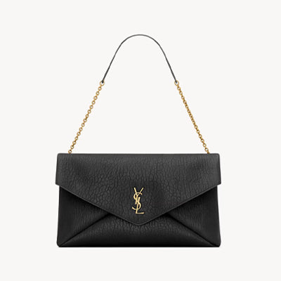 세인트로랑 카산드라 XXL 엔펠로프 체인 파우치 블랙