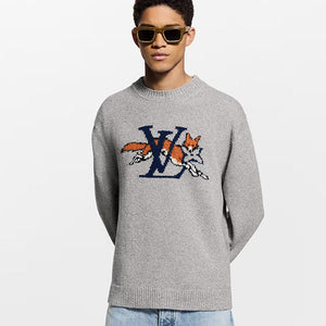 루이비통 청키 울 캐시미어 니트 그레이 1AJBU1