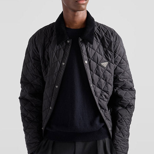 [국내배송] 프라다 리나일론 퀼팅 재킷 블랙 SGC765