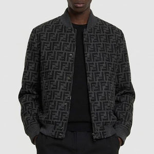 [국내배송] 펜디 FF 로고 리버시블 울 블루종 재킷 그레이/블랙