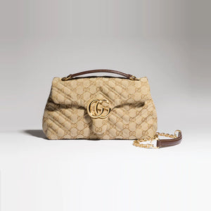 구찌 GG 마몽 스몰 마틀라세 숄더백 베이지 855371