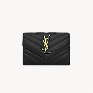 세인트로랑 마틀라세 엔벨로프 지갑 블랙