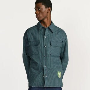 디올 마운틴 체크 오버셔츠 블루