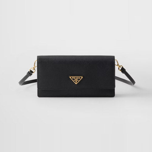 프라다 사피아노 가죽 미니백 블랙 1NF059