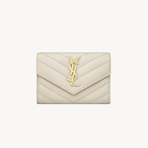 세인트로랑 마틀라세 엔벨로프 지갑 화이트