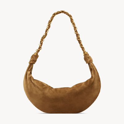 세인트로랑 스웨이드 아말리아 호보백 브라운 (김나영,차정원 착용)