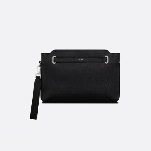 디올 노르망디 A5 트라이앵글 파우치 블랙