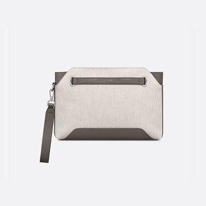 디올 헤링본 노르망디 A5 트라이앵글 파우치