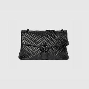 구찌 GG 마몽 미디엄 숄더백 블랙 850676