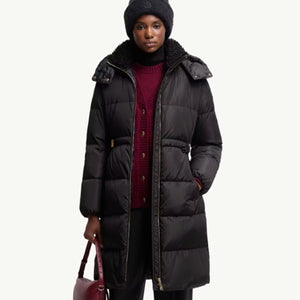 몽클레어 브라이언트 후드 롱 다운 재킷 블랙