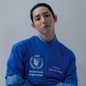 [국내배송] 발렌시아가 WFP 로고 반팔티 2color (이수혁 착용) - 재입고 -