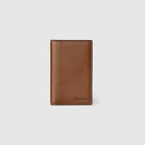 구찌 GG 엠블럼 바이폴드 엠보스 카드케이스 브라운 818953